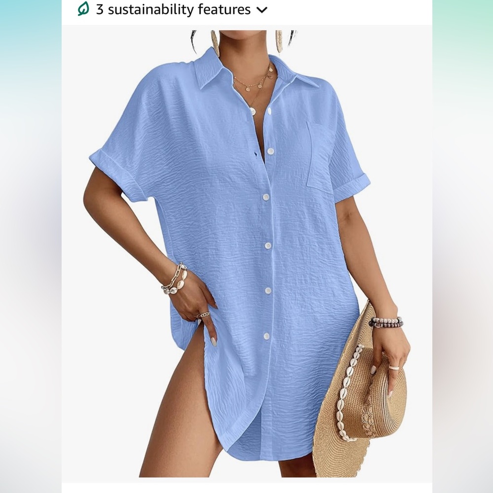 Women's Blue Swim Coverup
